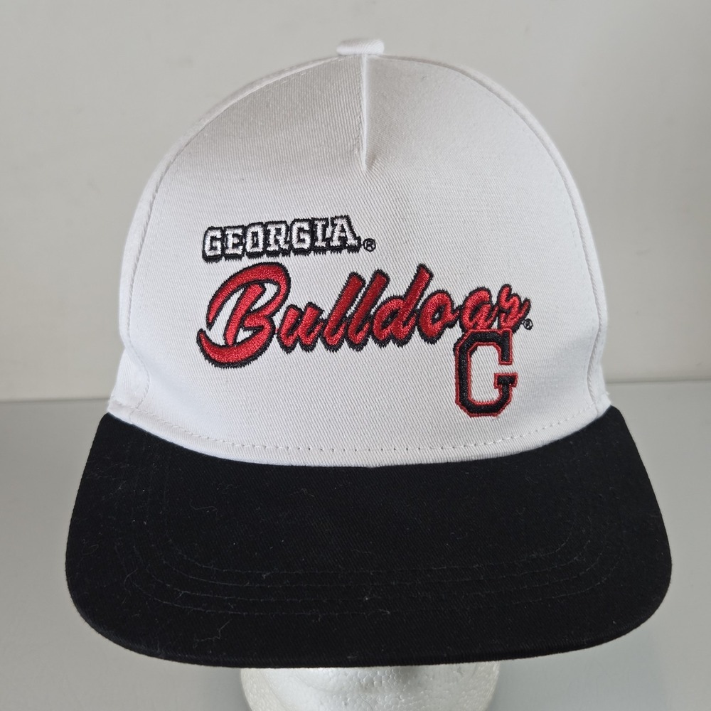 BMW Global Headwear Georgia Bulldogs White Adjustable Snapback Hat